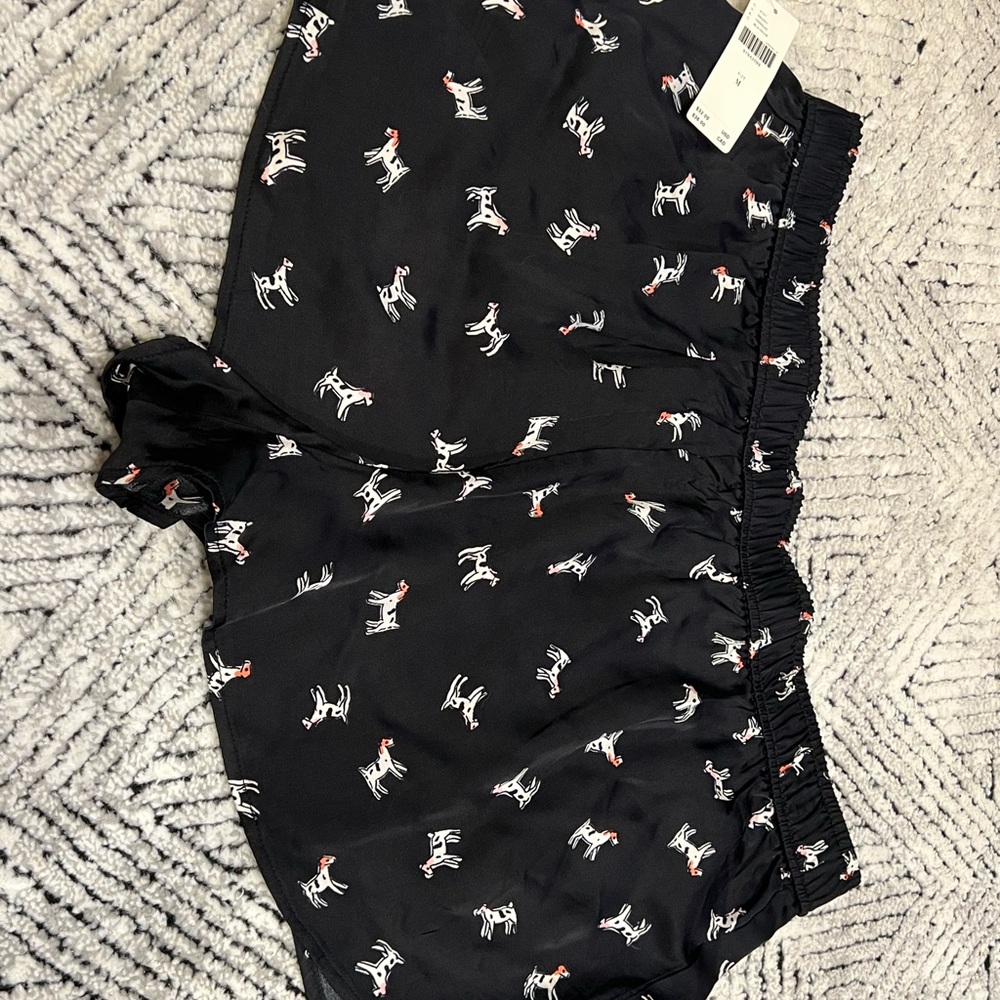 Anthropology The LyreBird Silky Pajama Shorts, 
Dog Print - Picture 10 of 11